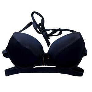 Victoria's Secret Black Strappy Swim Top Size 34D